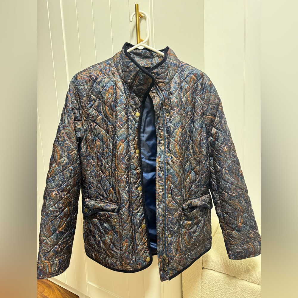 Talbot’s Quilted Paisley Jacket - Blue and Brown